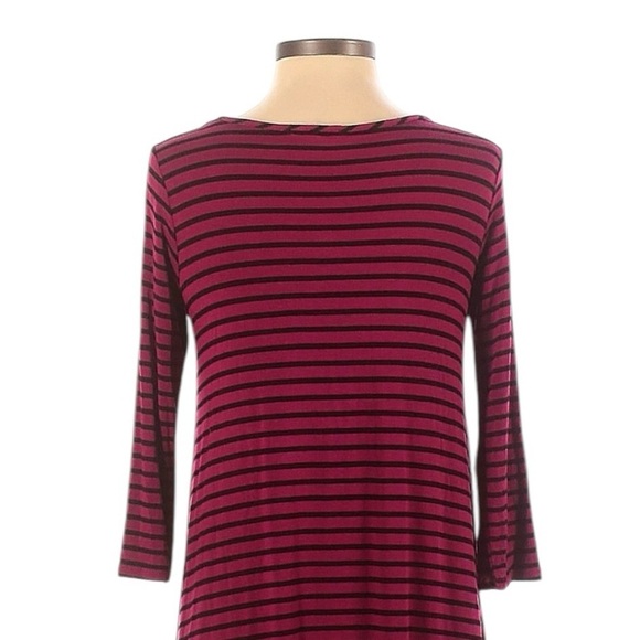 ๐บ Socialite Nordstrom Red Stripe Jersey Knit Flowy Swing Hem Shift Dress Size S - Picture 4 of 9